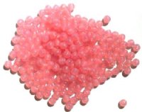 200 4mm Milky Pink Opal Round Glass Beads